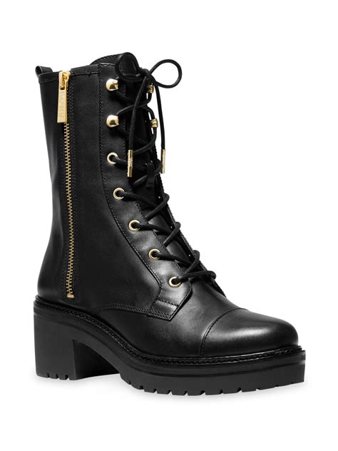 anaka leather combat boot michael kors